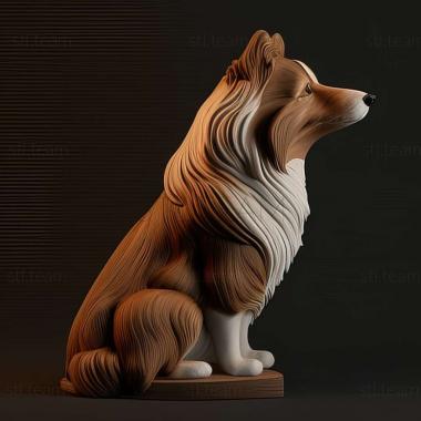 3D model Sheltie dog (STL)